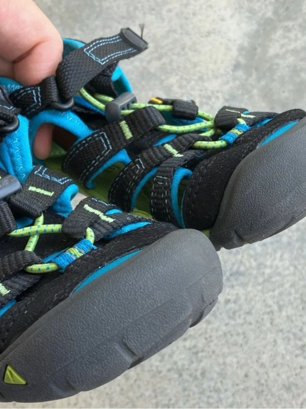 Keen Kids Black, Blue & Lime Active Sandals